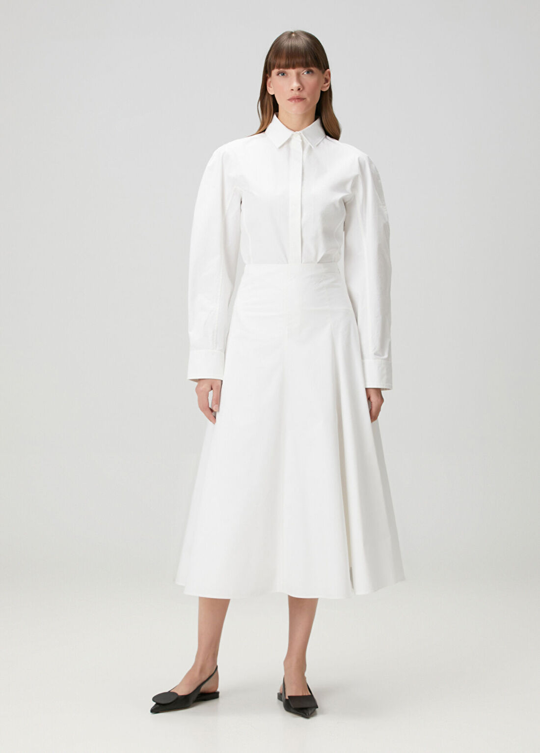 Jacquemus The Triangle Beyaz Midi Etek