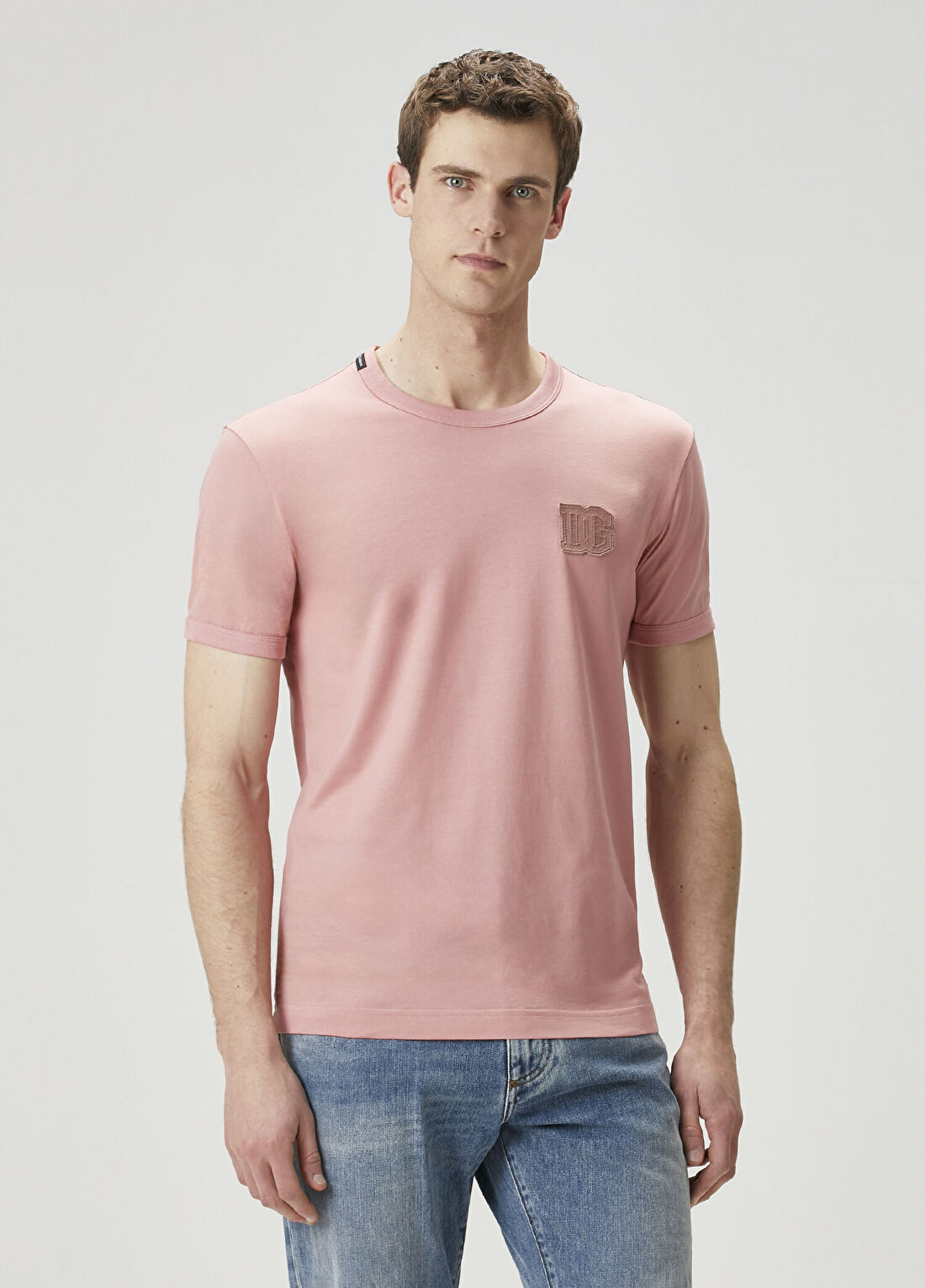 Dolce&Gabbana Pembe Logo Detaylı T-shirt