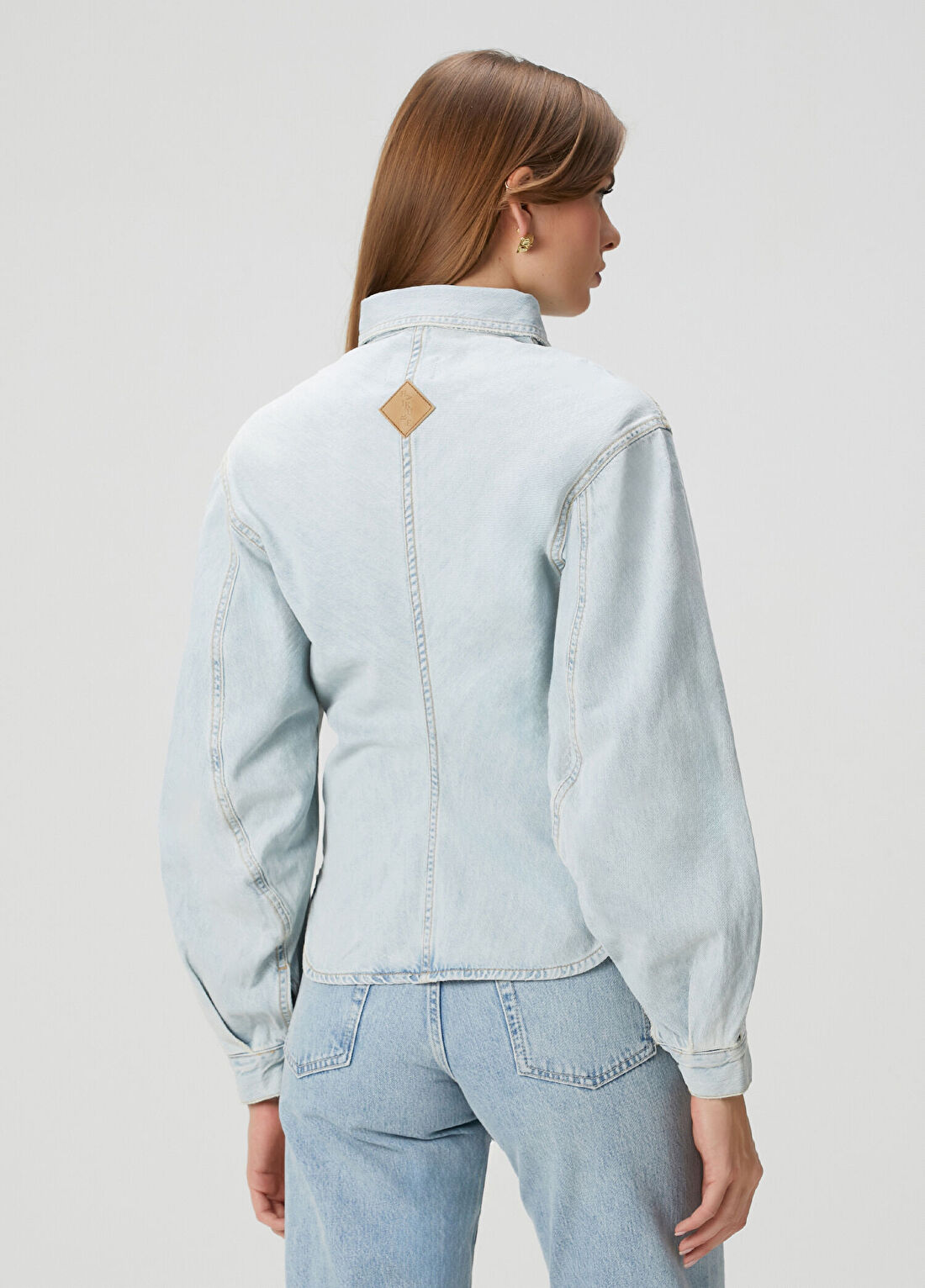 Haikure Açık Mavi Denim Gömlek görsel 4