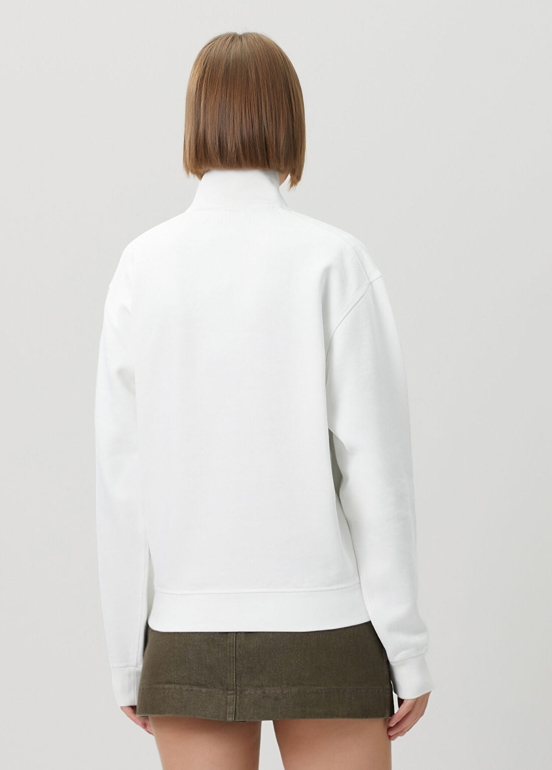 Dsquared2 Beyaz Fermuarlı Sweatshirt görsel 4