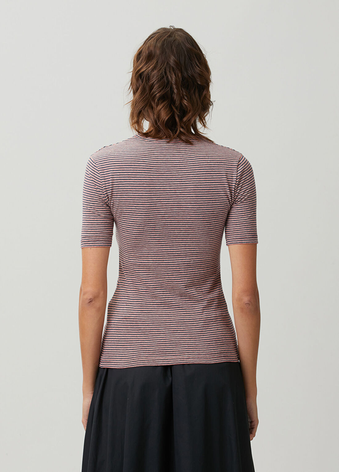 Jil Sander Kırmızı Çizgili T-shirt görsel 4