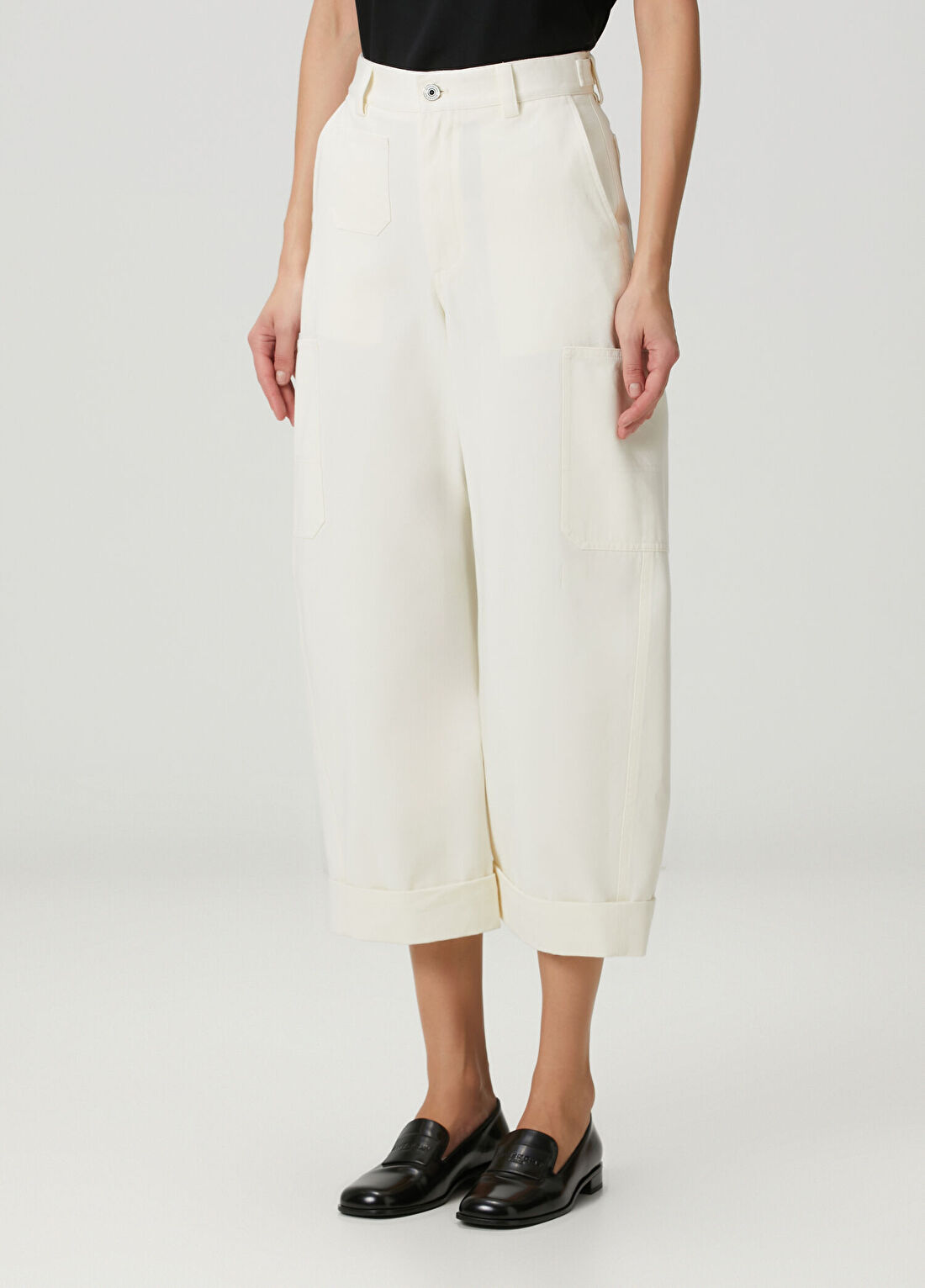 Givenchy Fildişi Crop Kargo Pantolon görsel 3