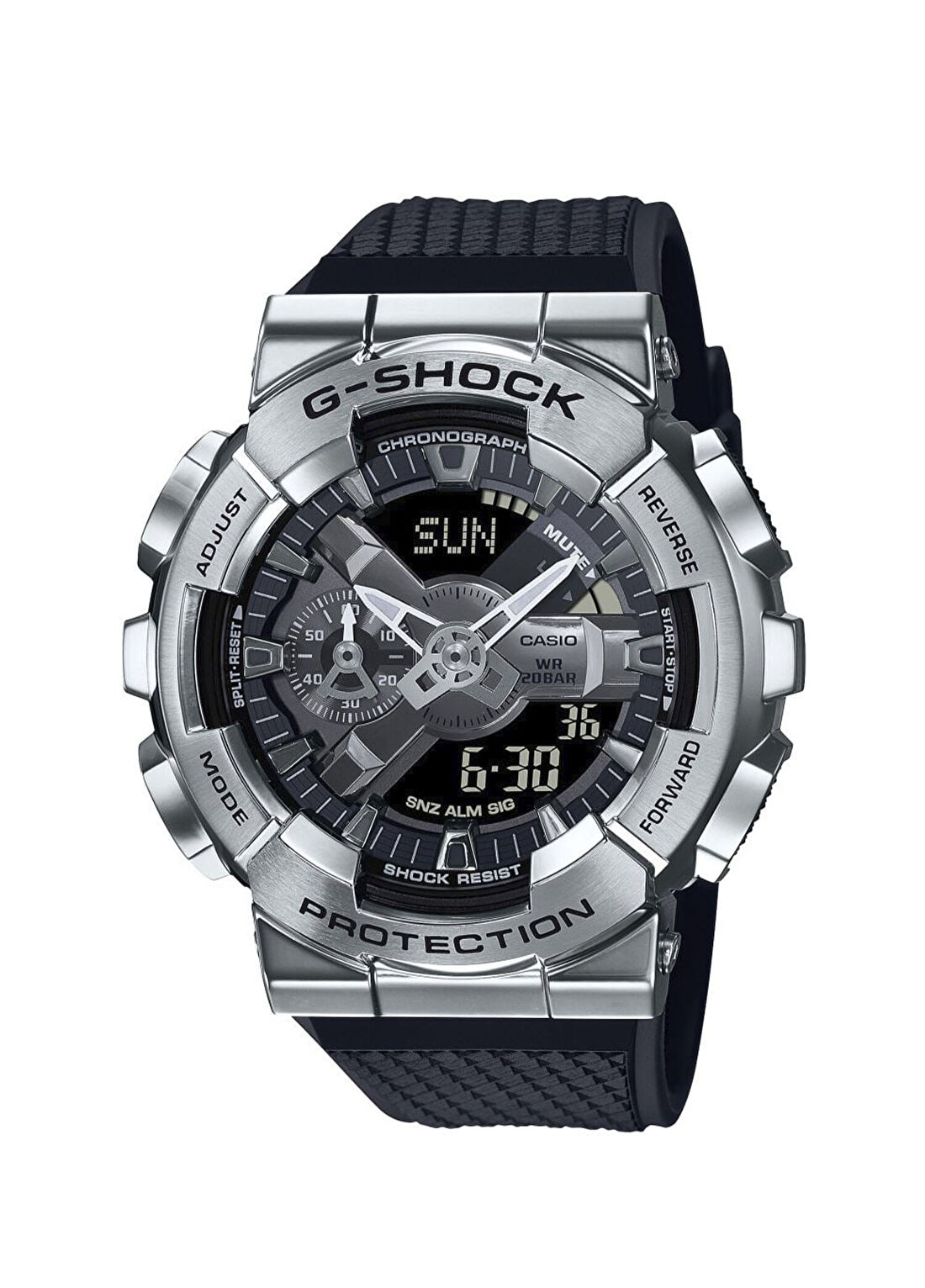 Casio G-Shock GM-110-1ADR Siyah Silikon Erkek Kol Saati