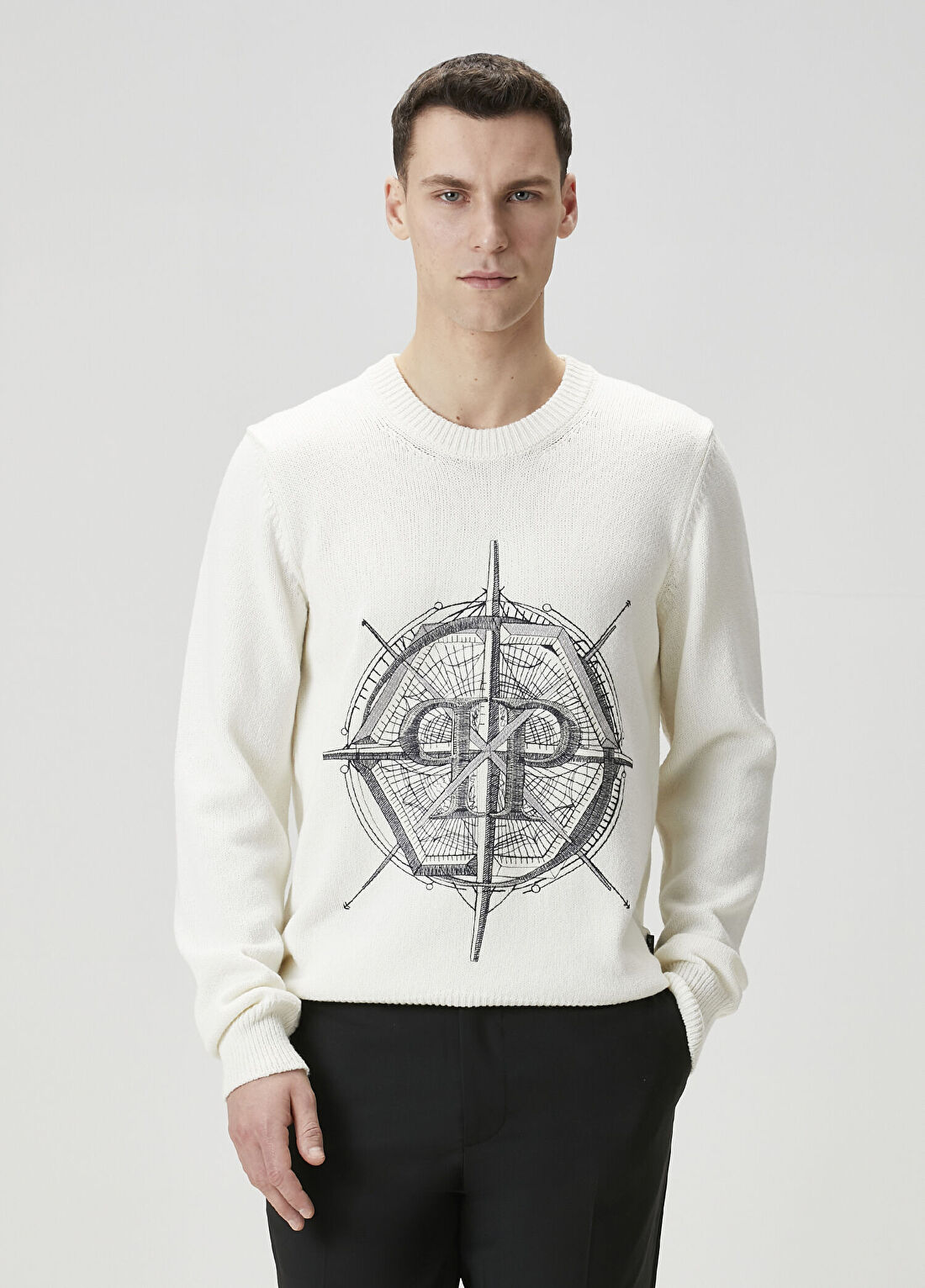 Philipp Plein Beyaz Yün Triko
