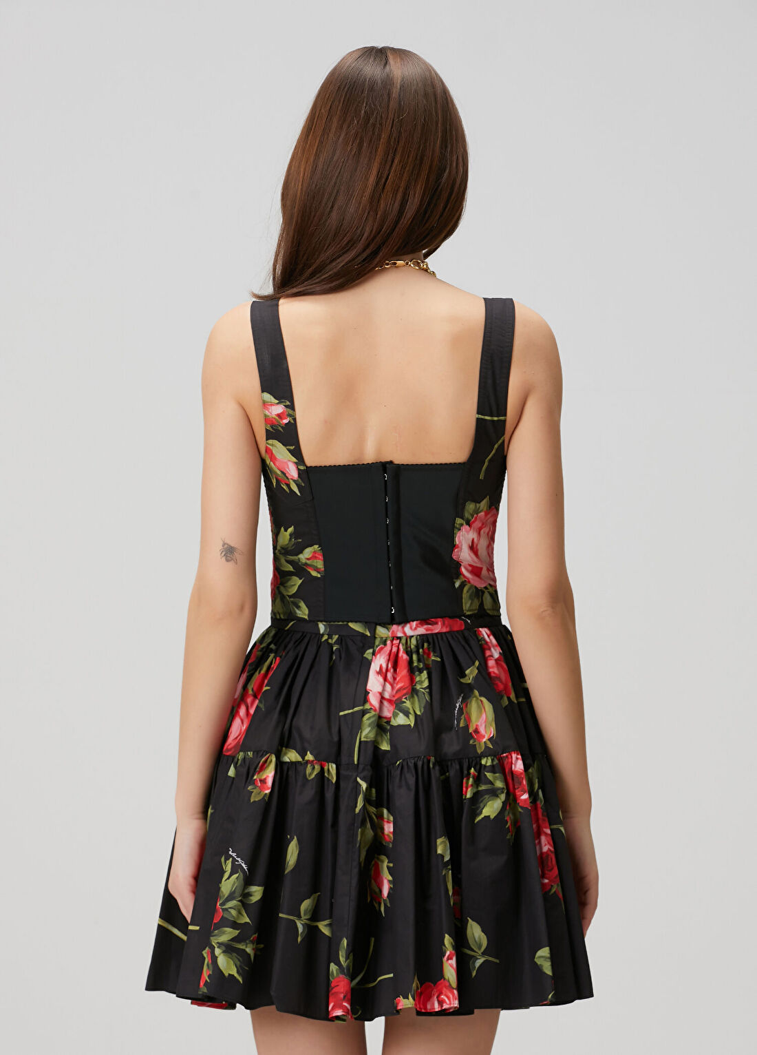 Dolce&Gabbana Siyah Çiçekli Büstiyer görsel 4