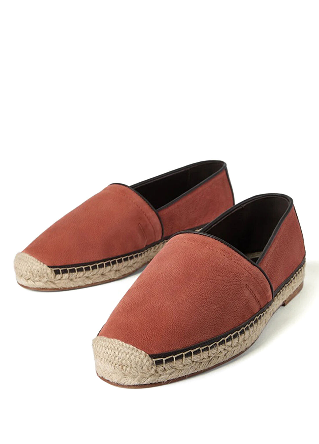 Brunello Cucinelli Kiremit Erkek Deri Espadril görsel 4