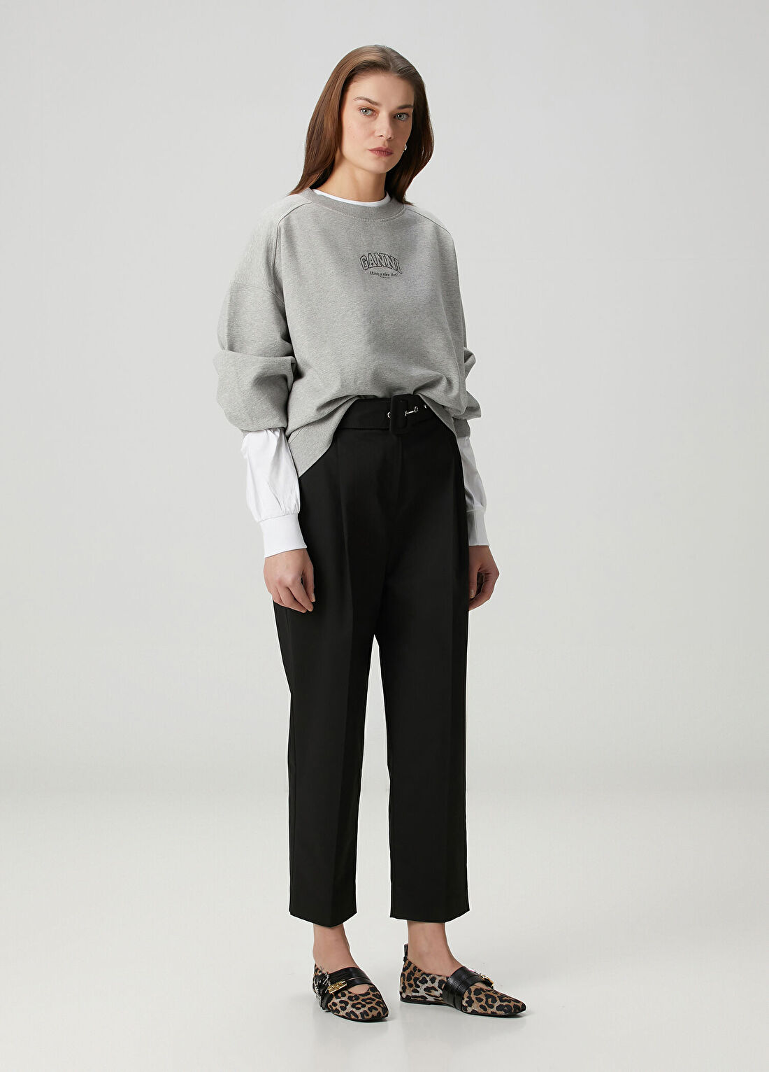 Ganni Paloma Gri Sweatshirt görsel 2