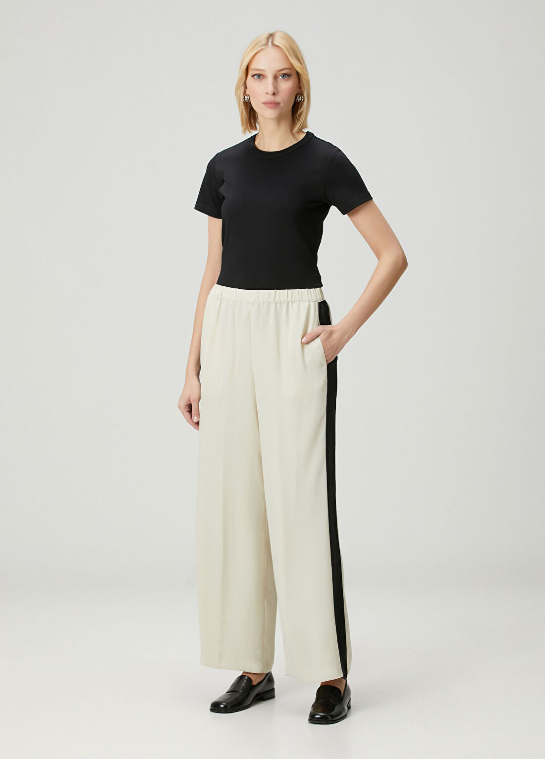 Rag&Bone Olivia Relaxed Fit Ekru Pantolon