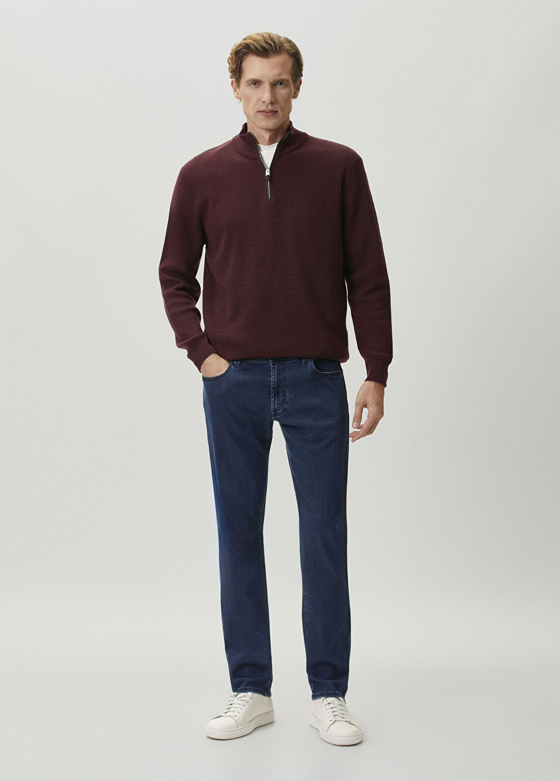 Canali Koyu Mavi Jean Pantolon