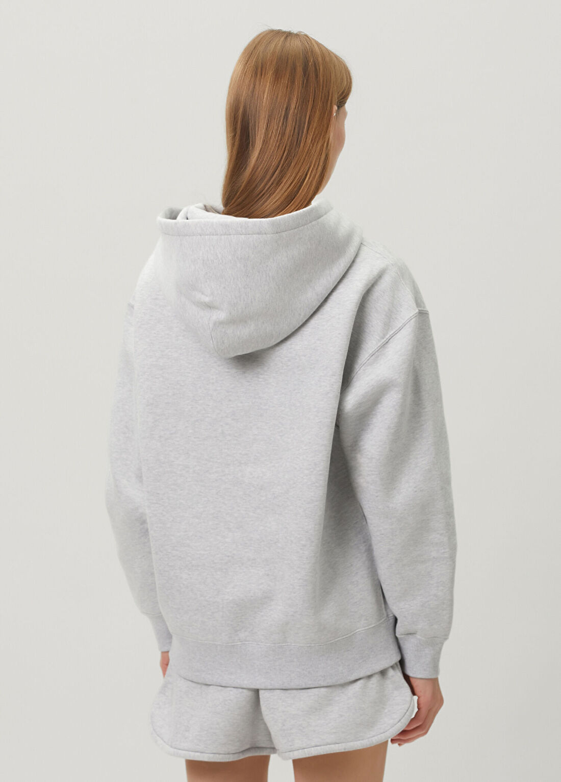 Jil Sander Gri Kapüşonlu Sweatshirt görsel 4