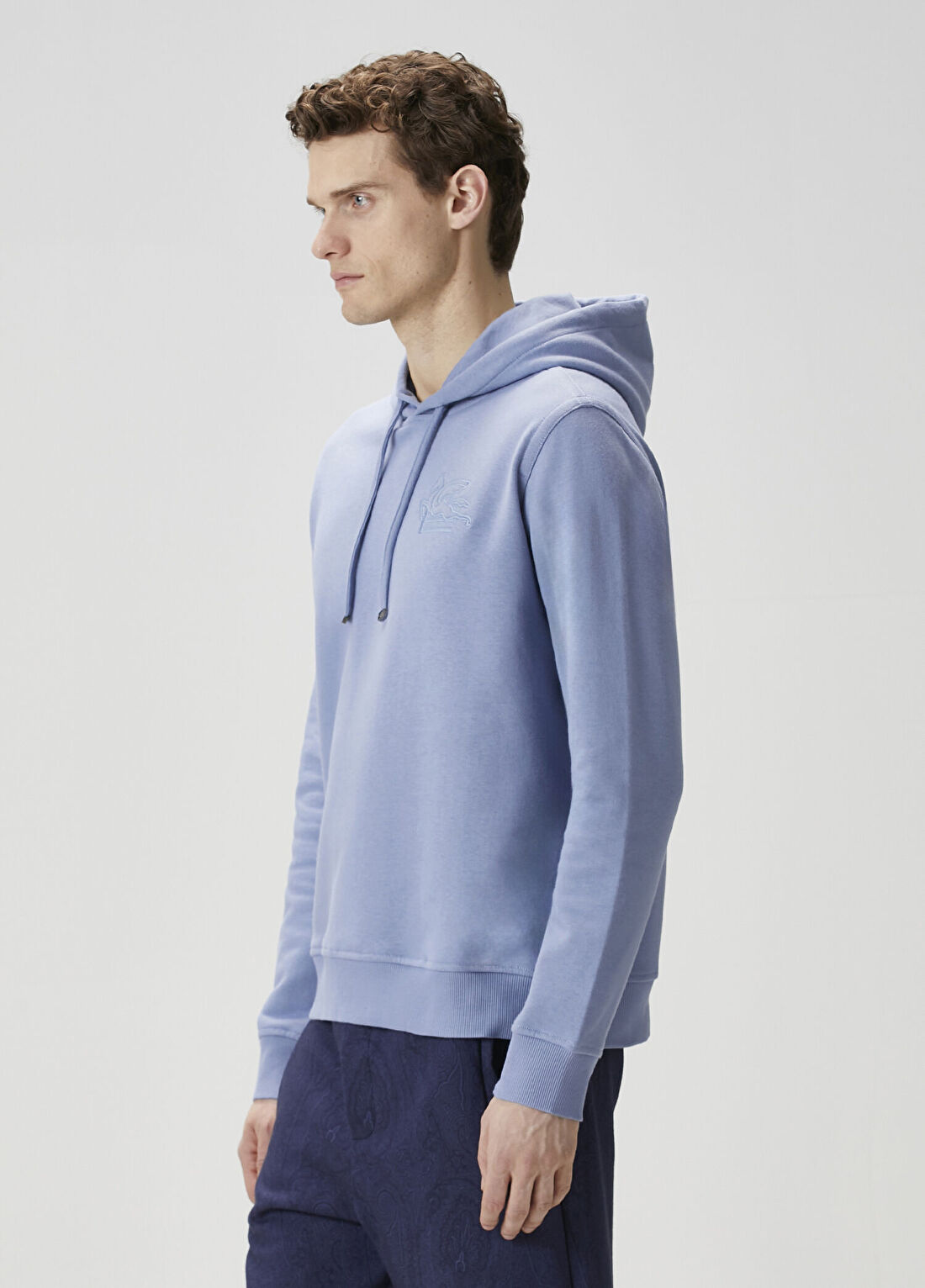Etro Mavi Kapüşonlu Sweatshirt görsel 3