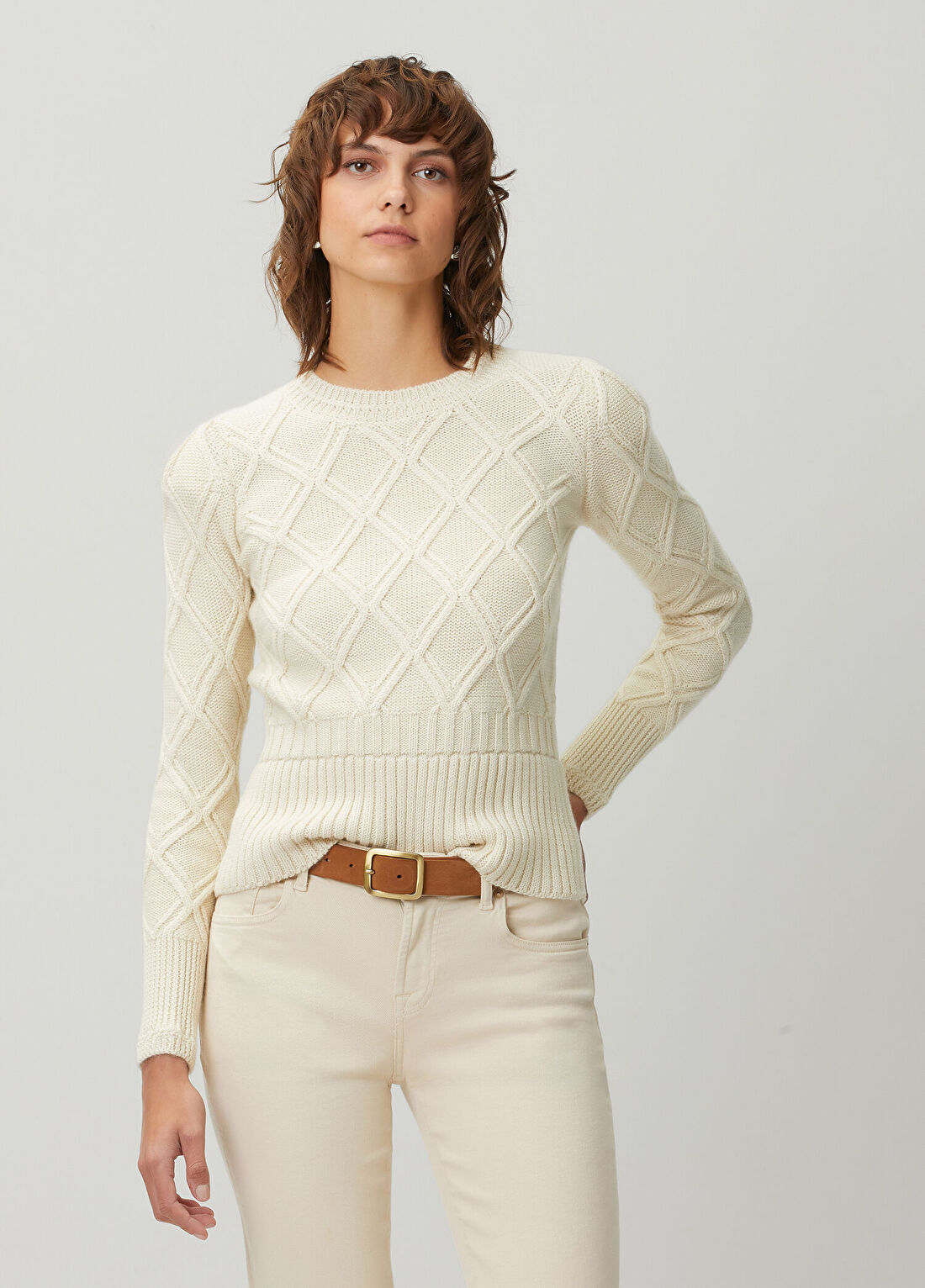 Isabel Marant Holly Ekru Yün Triko