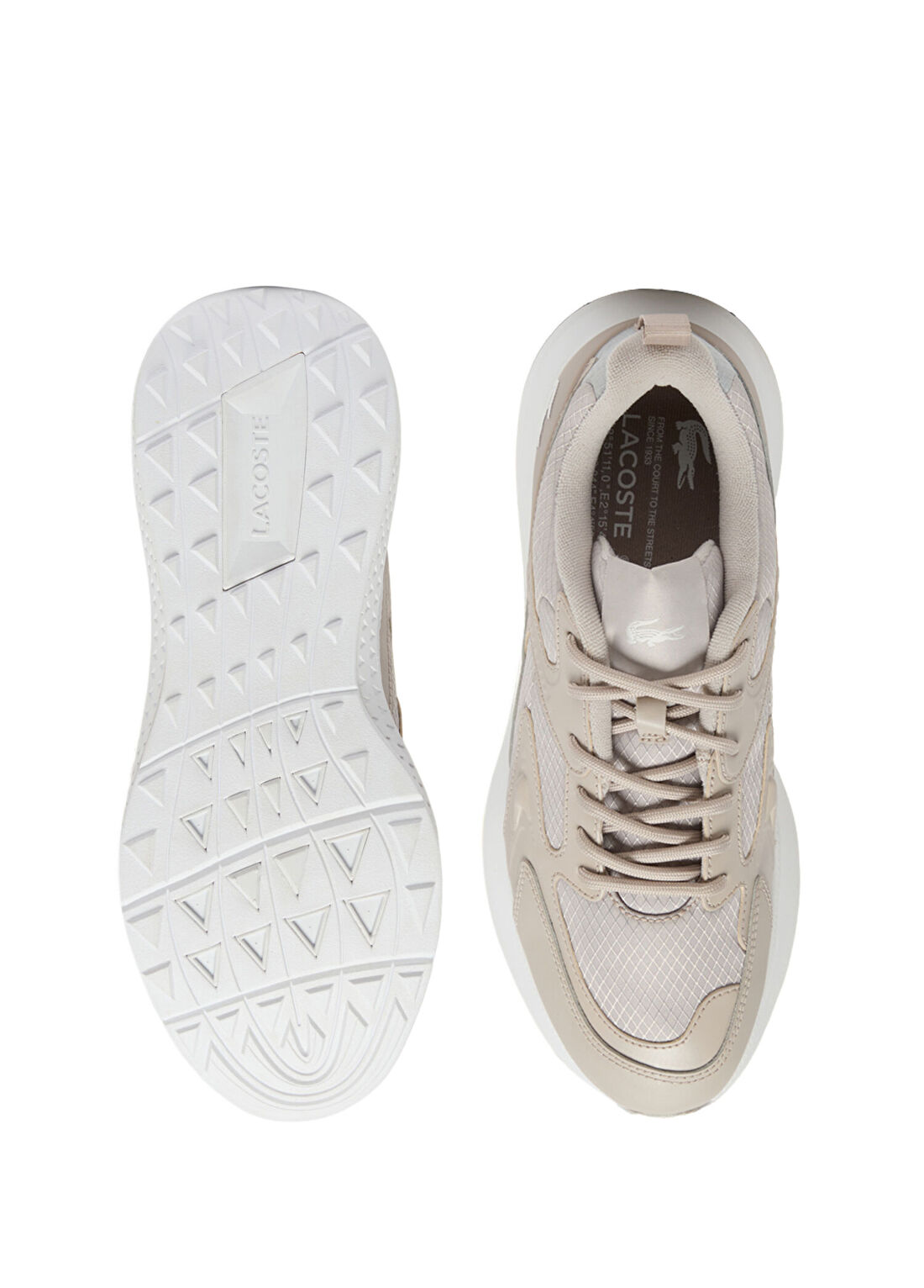Lacoste L003 Evo Bej Erkek Sneaker görsel 4