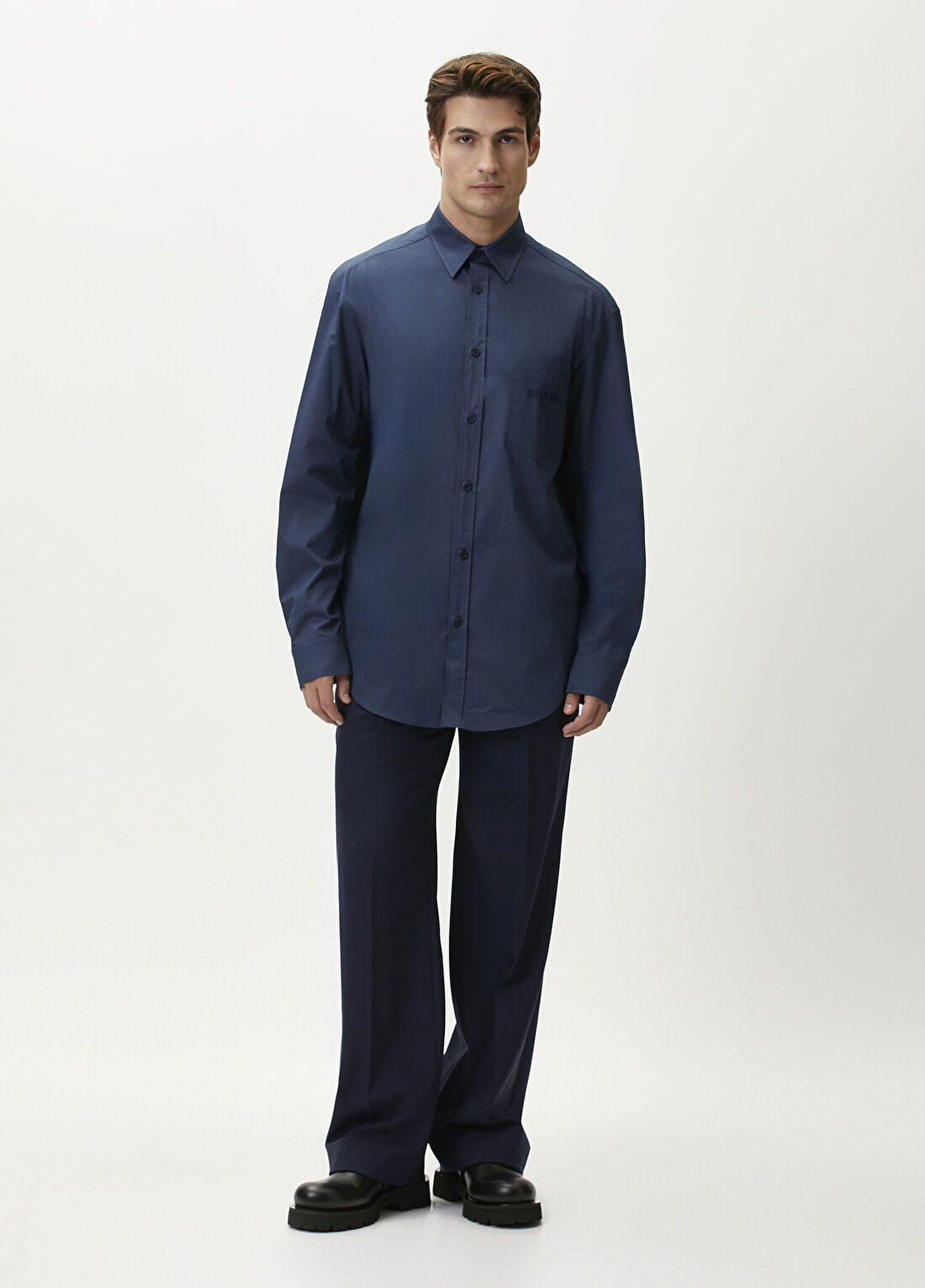 Balmain Lacivert Gömlek görsel 2
