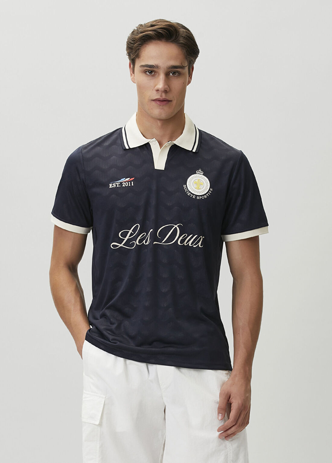 Les Deux France Football Jersey Lacivert Polo T-shirt