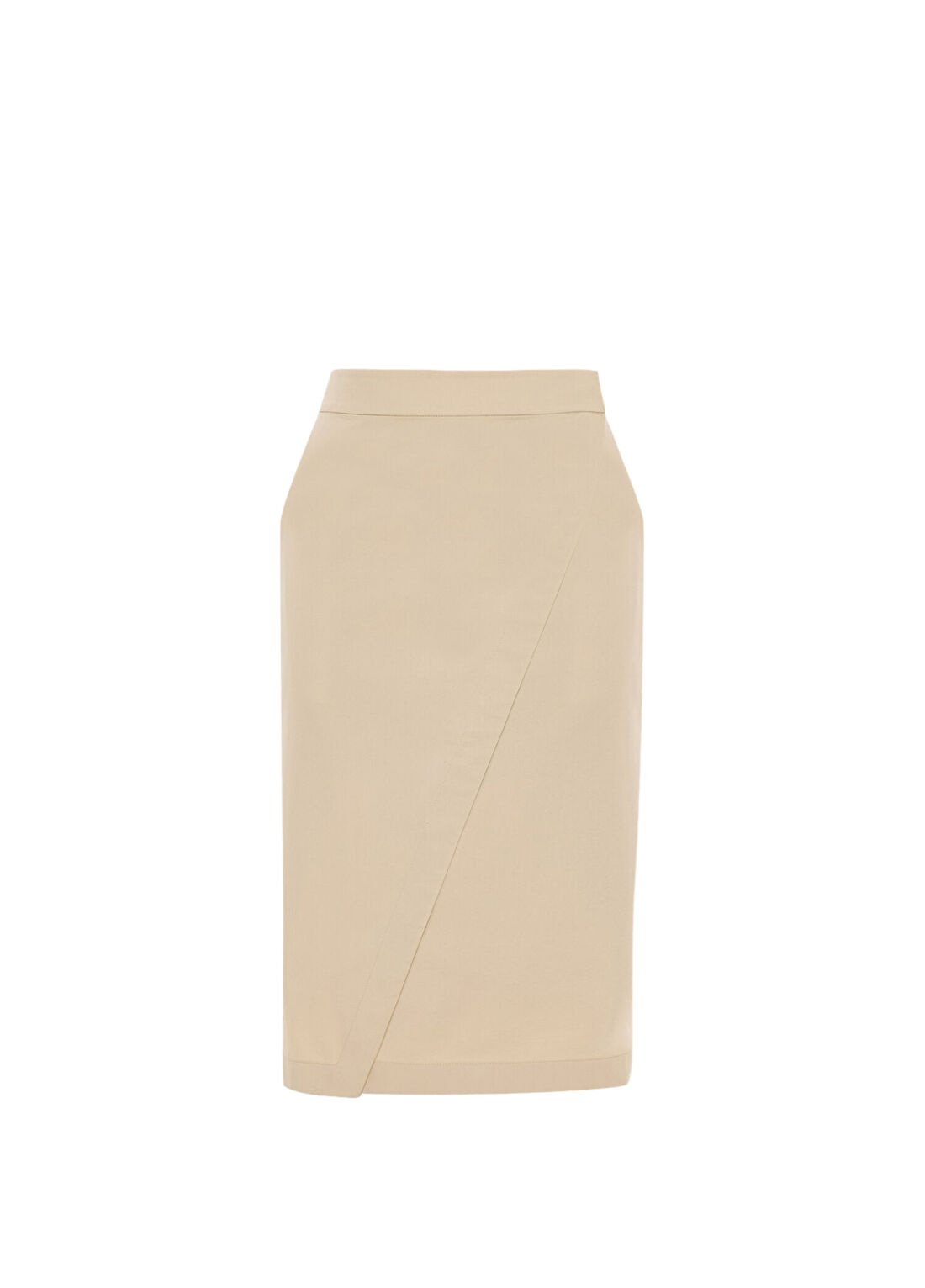Rawe Calla Skirt in Cotton Bej Kruvaze Kadın Etek