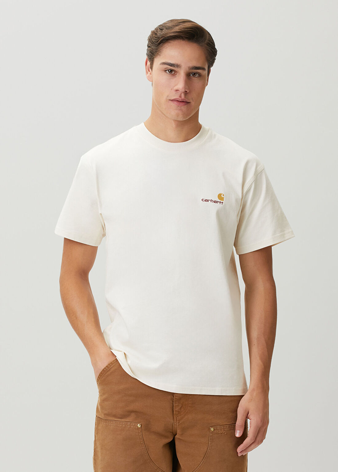 Carhartt WIP American Script Ekru T-shirt