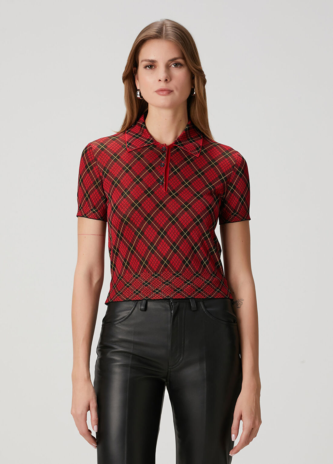 McQueen Kırmızı Polo Yaka Triko