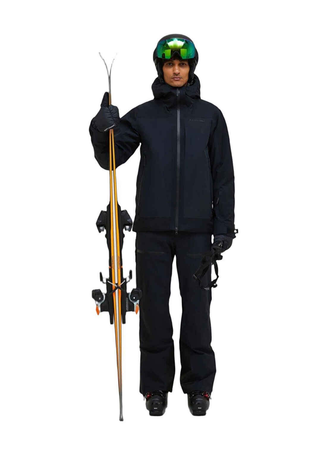 Peak Performance M Whitelight Insulated Siyah Kapüşonlu Erkek Snowboard Ceketi görsel 4