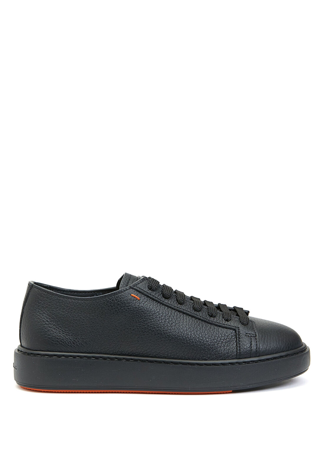 Santoni Siyah Erkek Deri Sneaker
