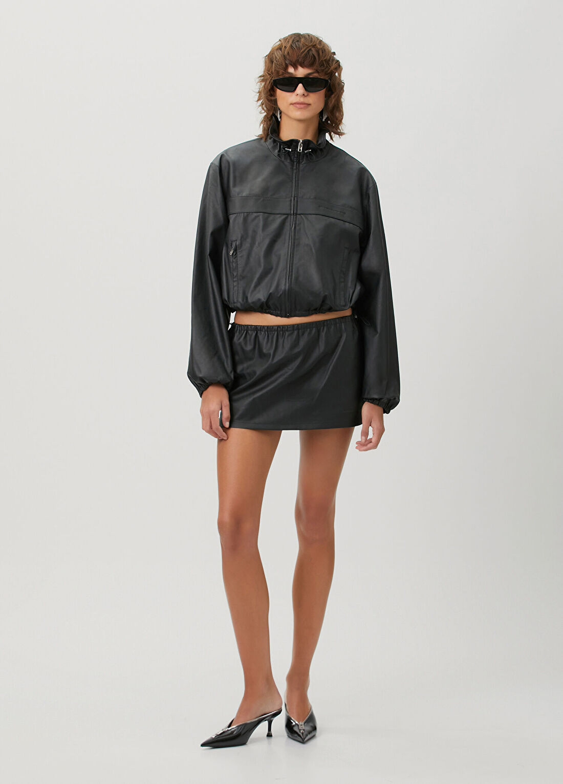 Alexander Wang Siyah Deri Ceket görsel 2