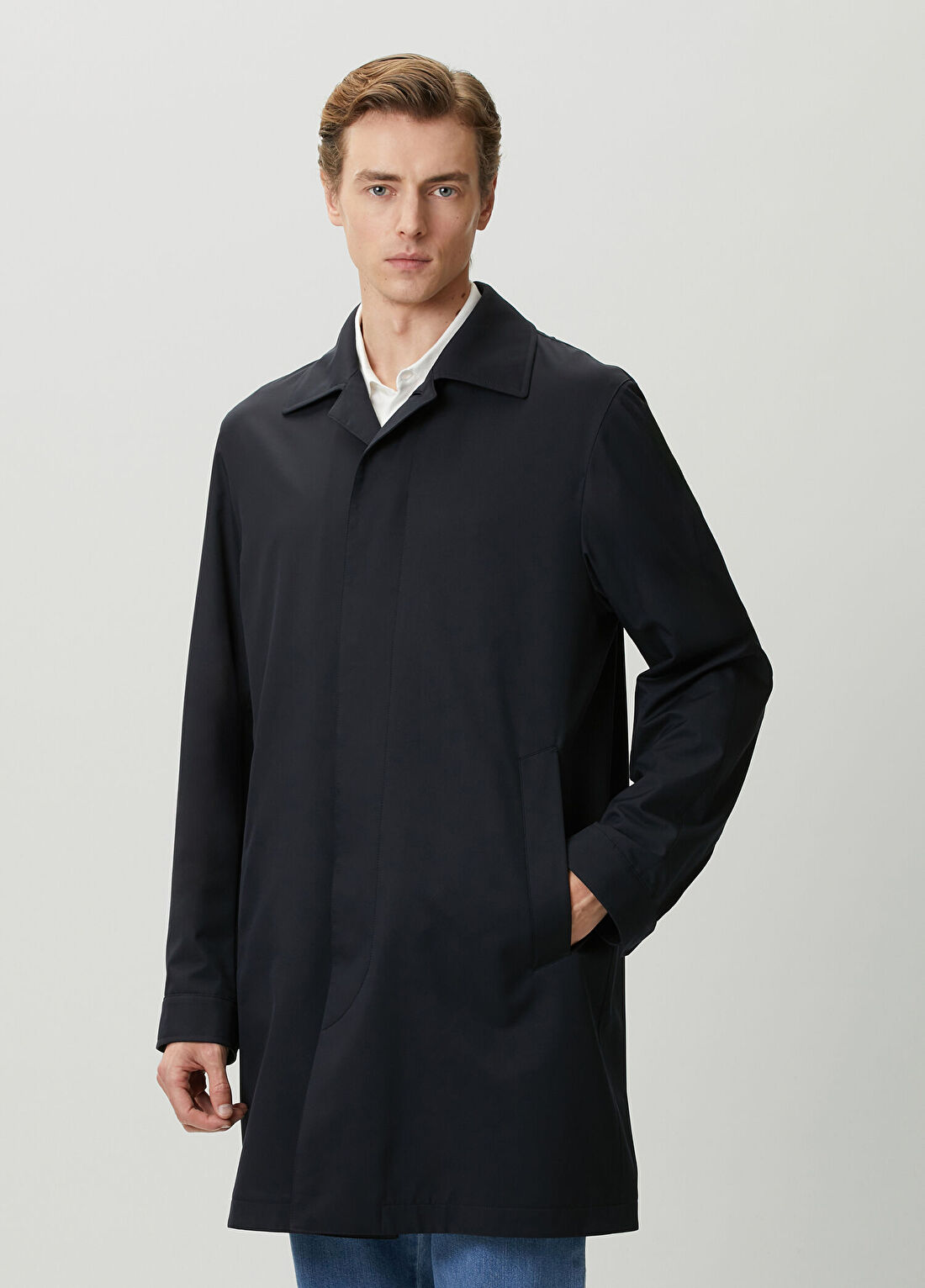 Zegna Lacivert Pardösü görsel 3