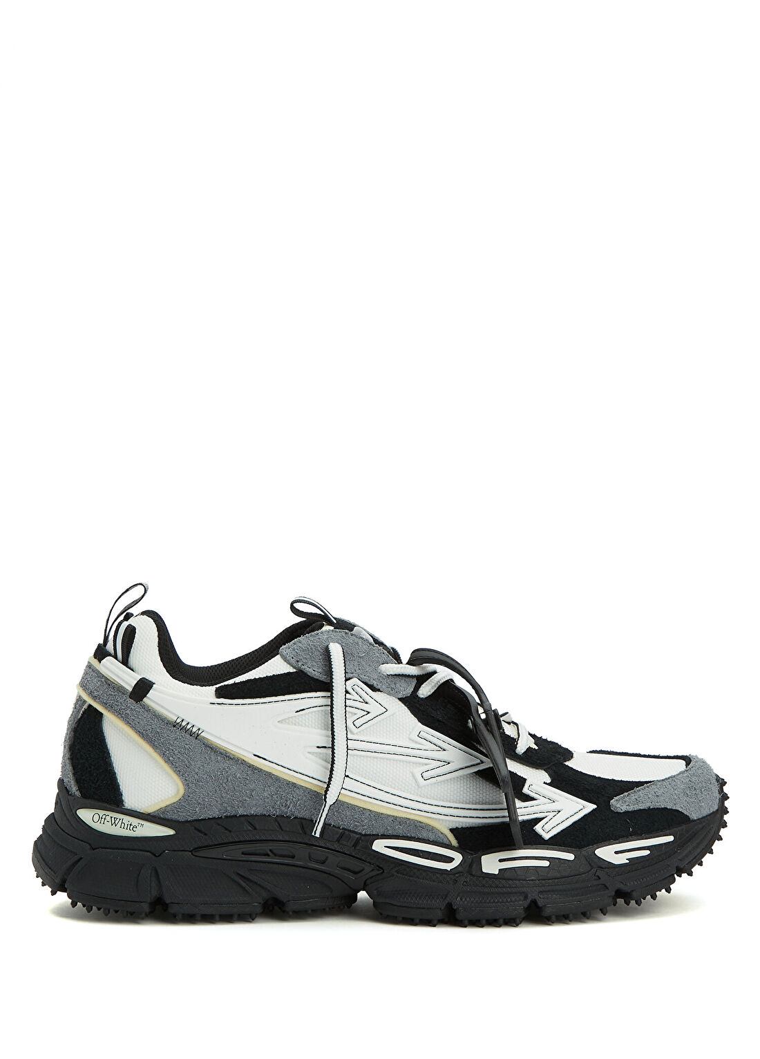 Off-White Be Right Siyah Beyaz Erkek Deri Sneaker