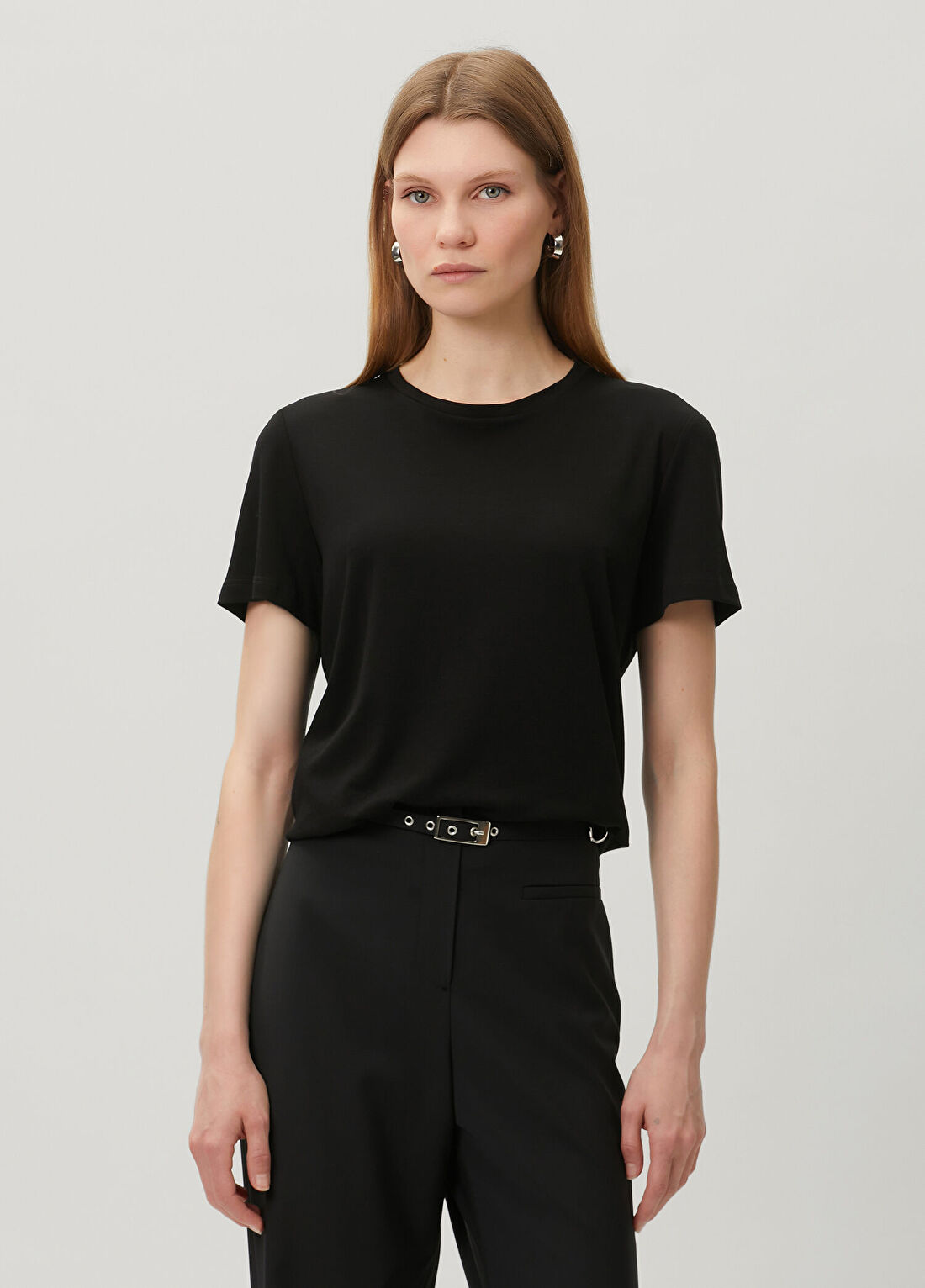 The Row Wesler Siyah Basic T-shirt