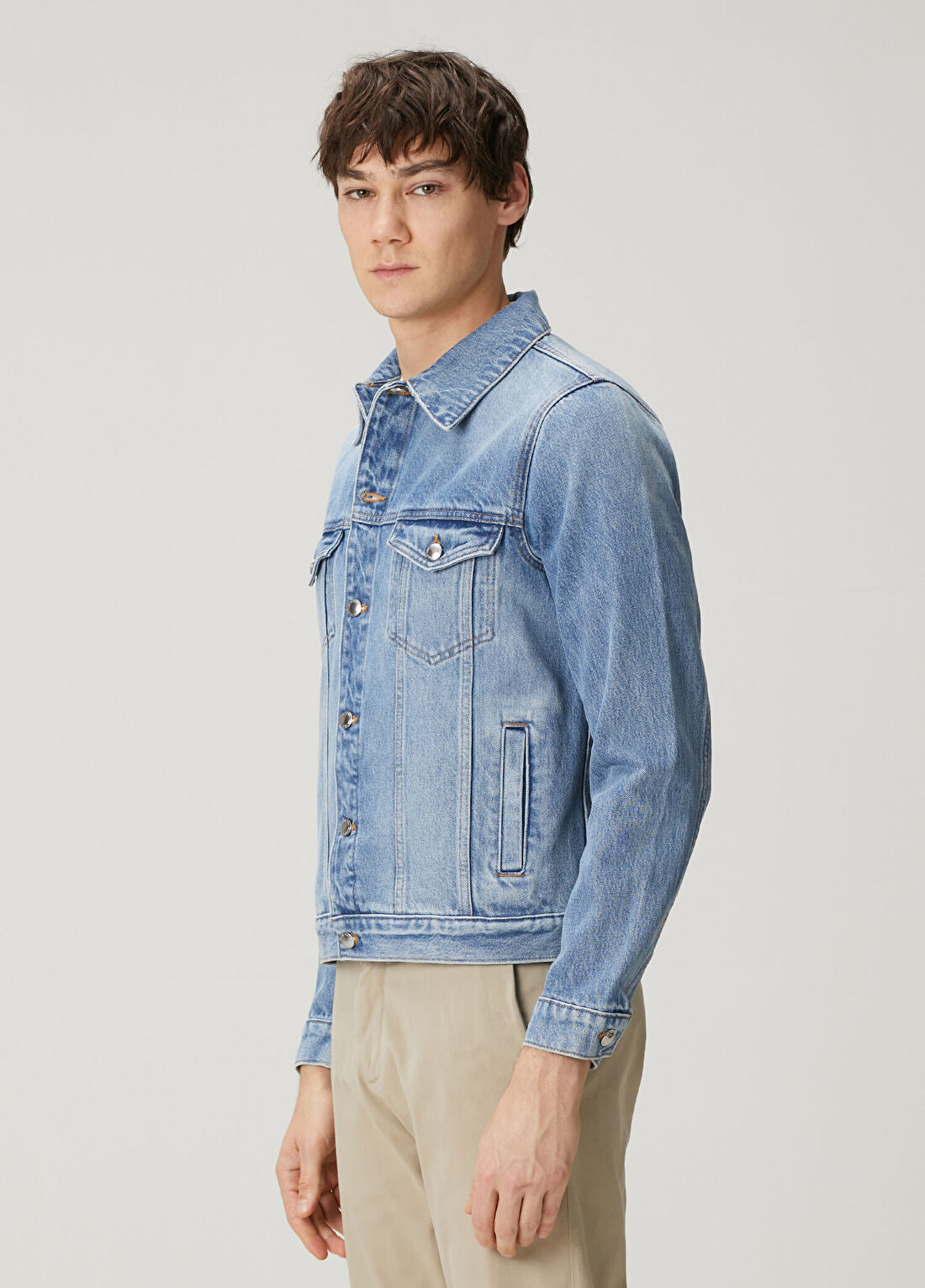 7 For All Mankind Mavi Denim Ceket görsel 3