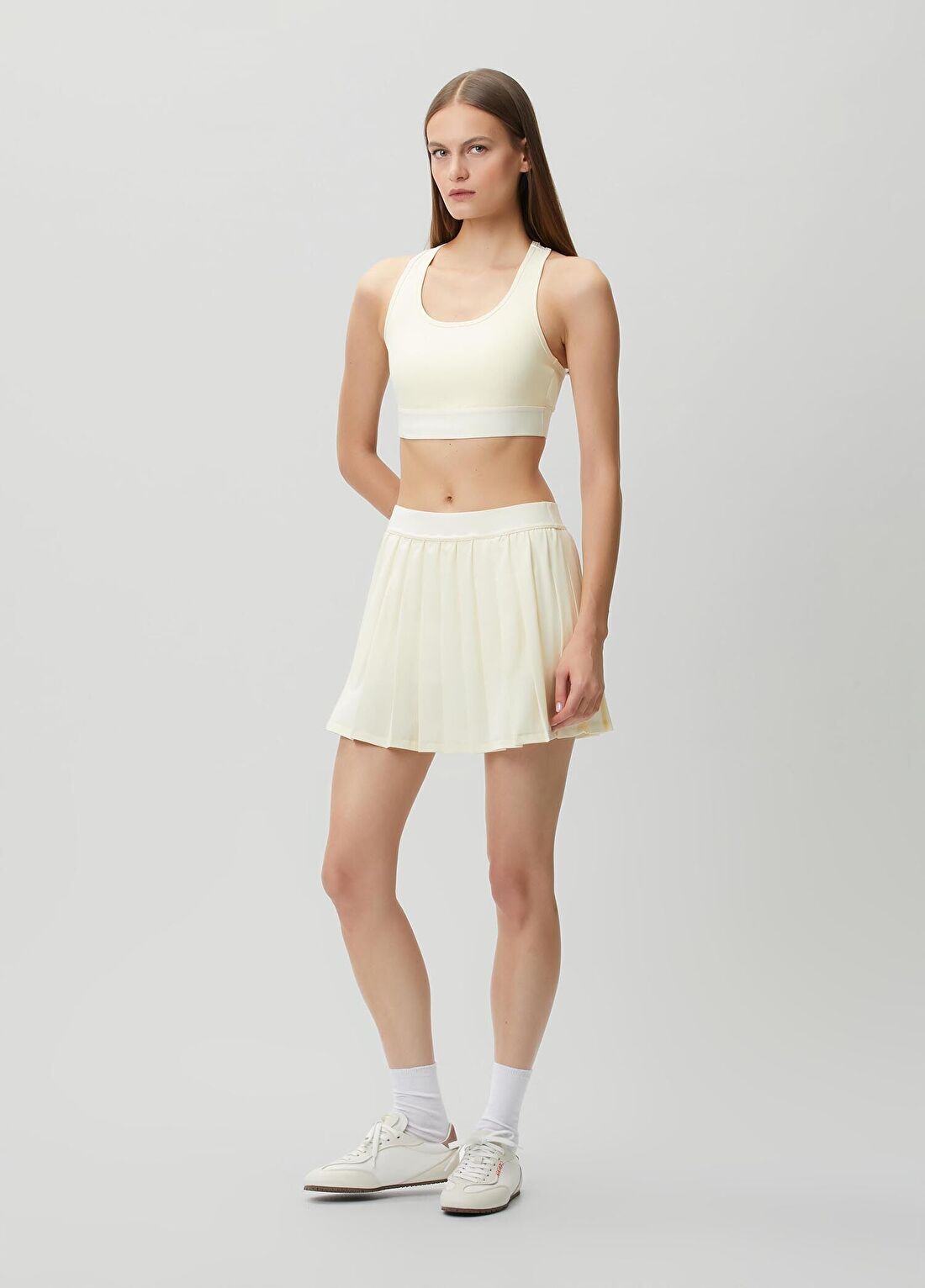 Guess Selene Sarı Pileli Mini Etek