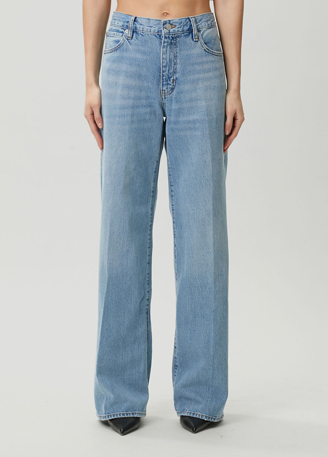Frame Denim Off Duty Stroll Mavi Jean Pantolon görsel 2