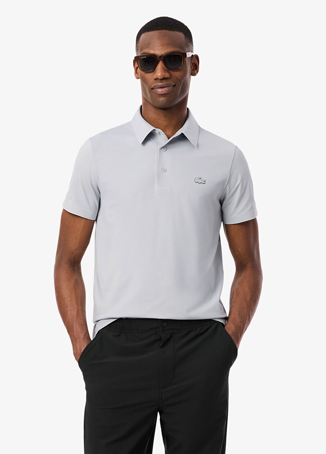 Lacoste Gri Regular Fit Commuter Polo Yaka Kısa Kollu Erkek T-Shirt