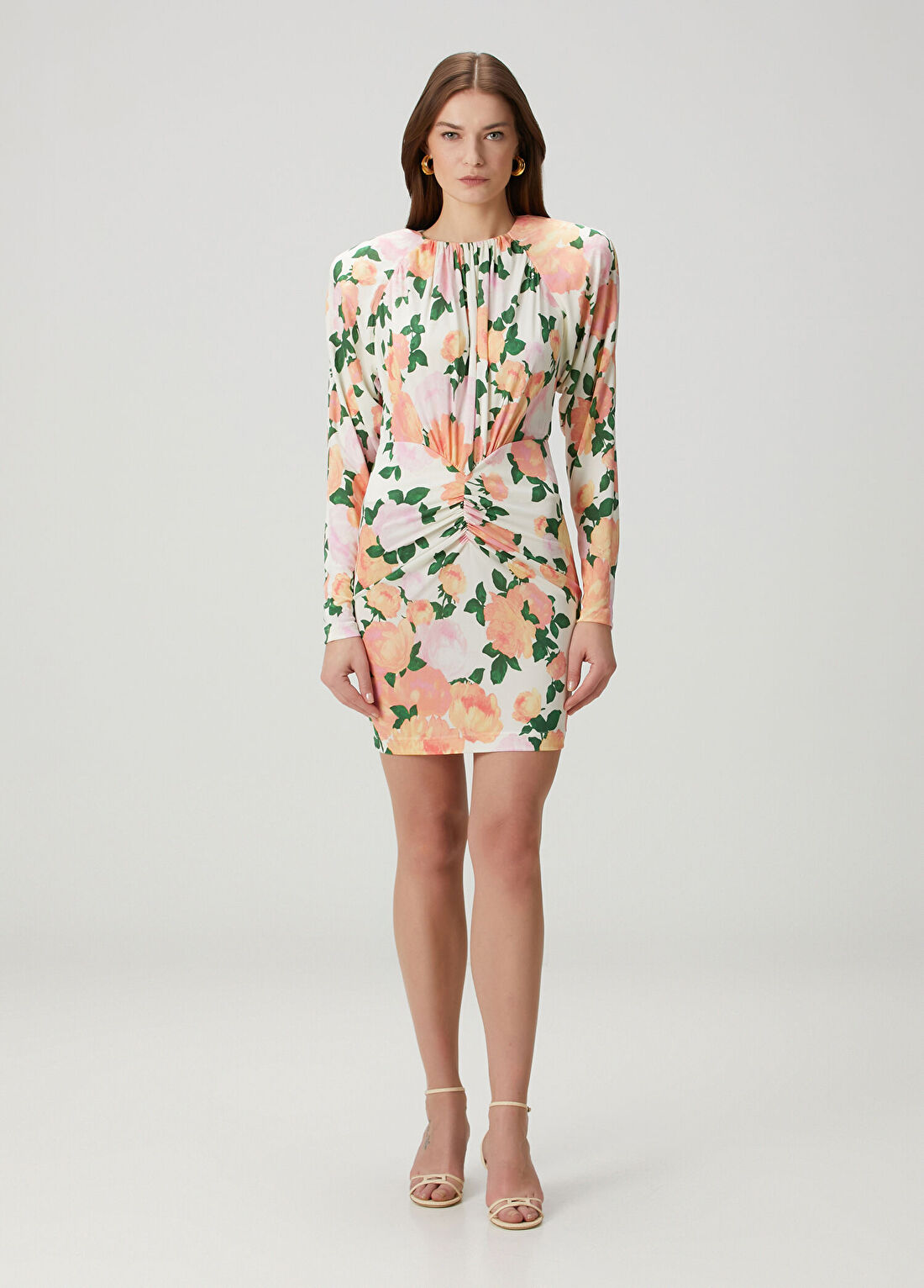 Stella McCartney Pembe Çiçekli Mini Elbise