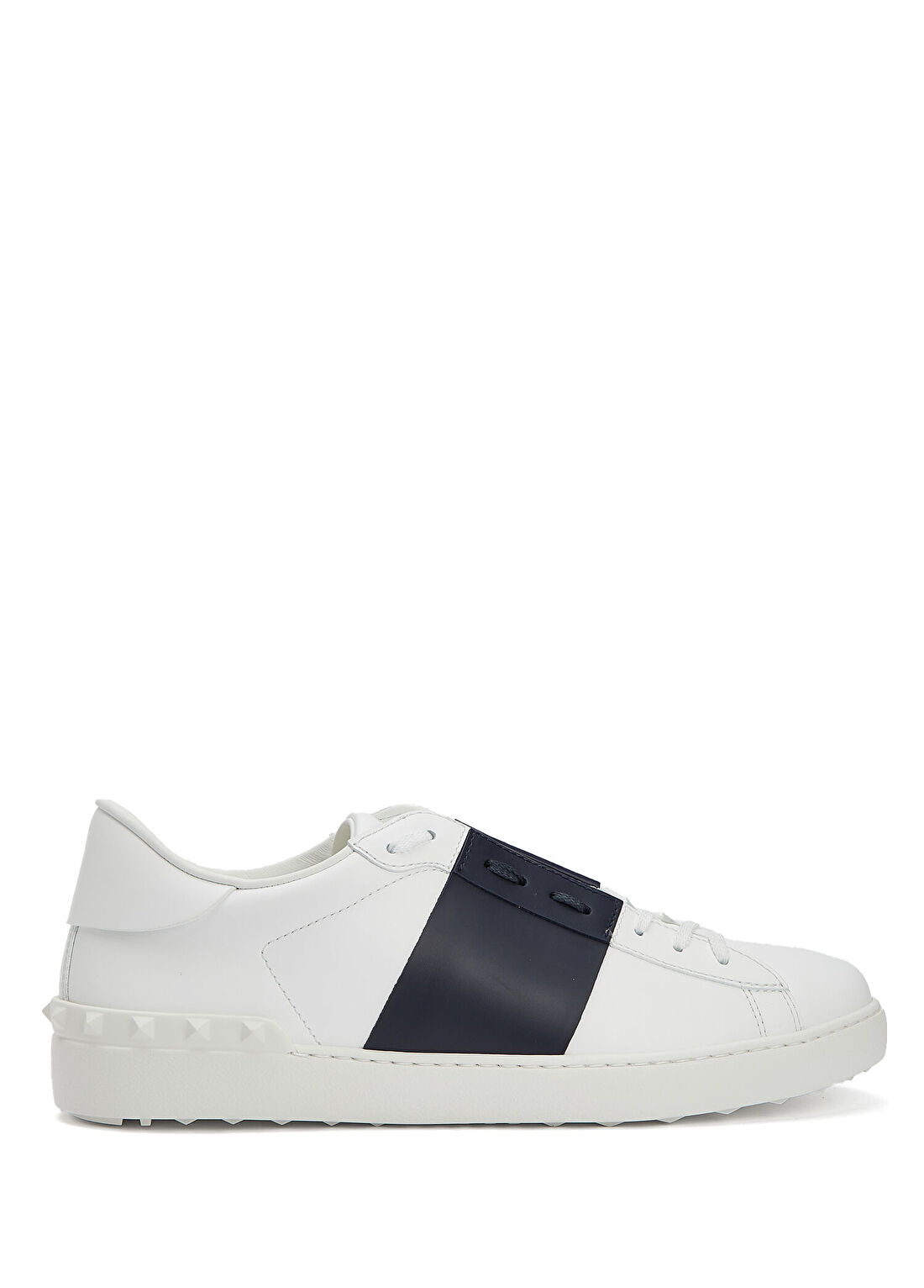 Valentino Garavani Open Beyaz Lacivert Erkek Deri Sneaker