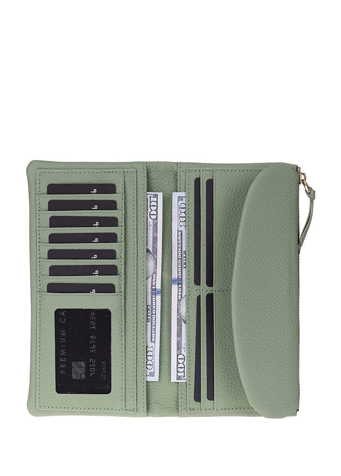 Bloominbag Élia Soft Matcha Su Yeşili Deri Kadın Cüzdan & Clutch görsel 4