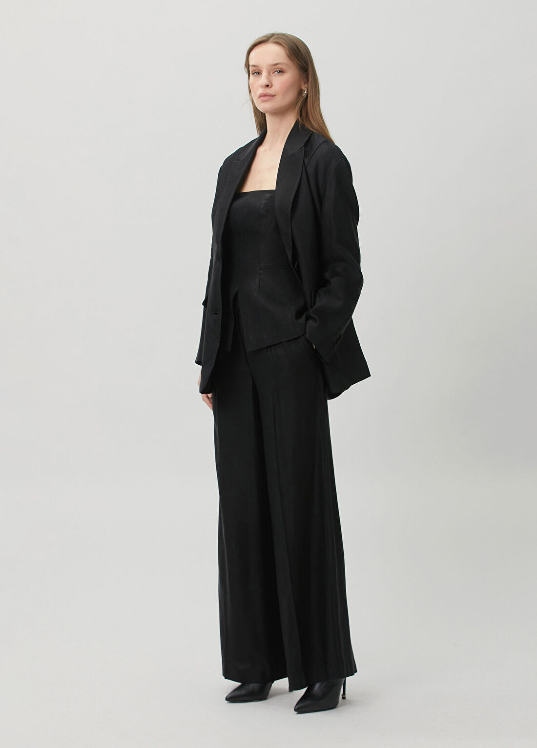 AllSaints Charley Siyah Pantolon
