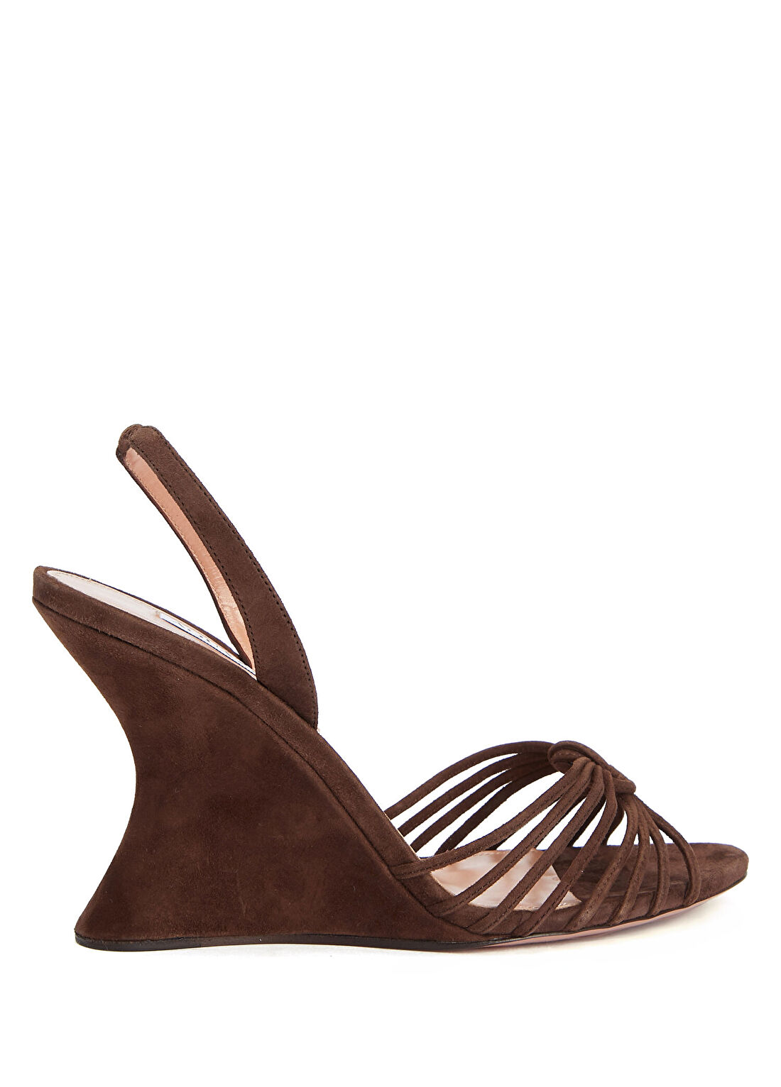 Aquazzura Serenity Koyu Kahverengi Kadın Süet Sandalet