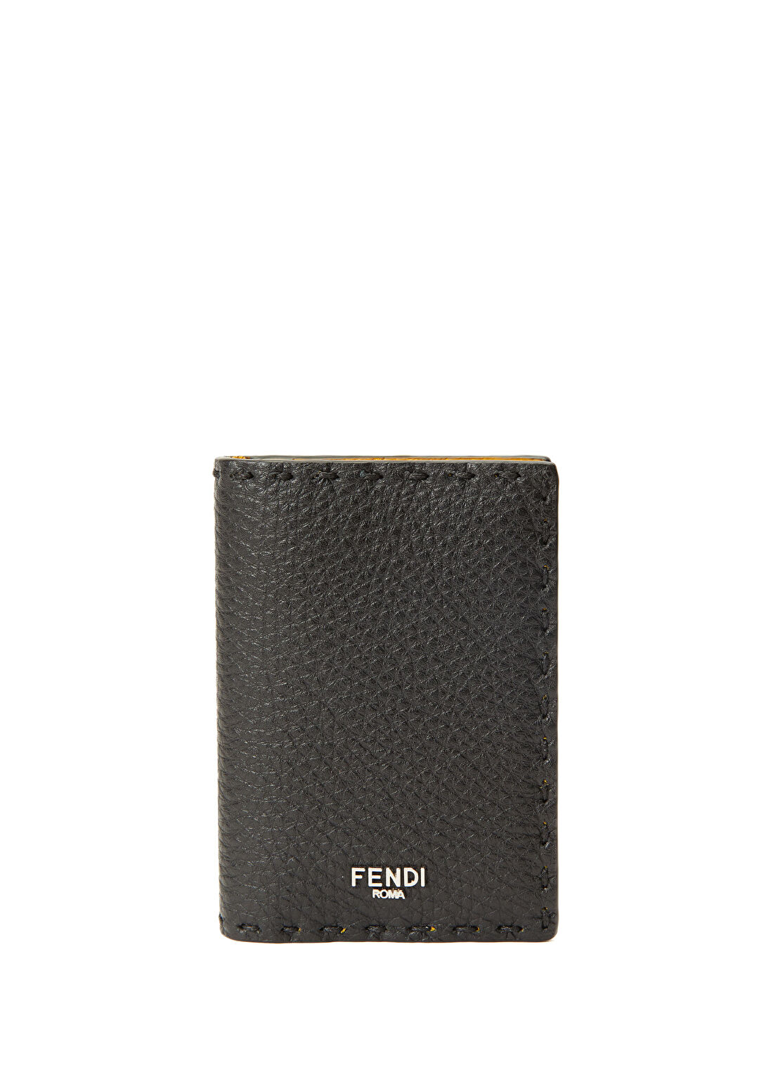 Fendi Siyah Sarı Erkek Deri Kartlık
