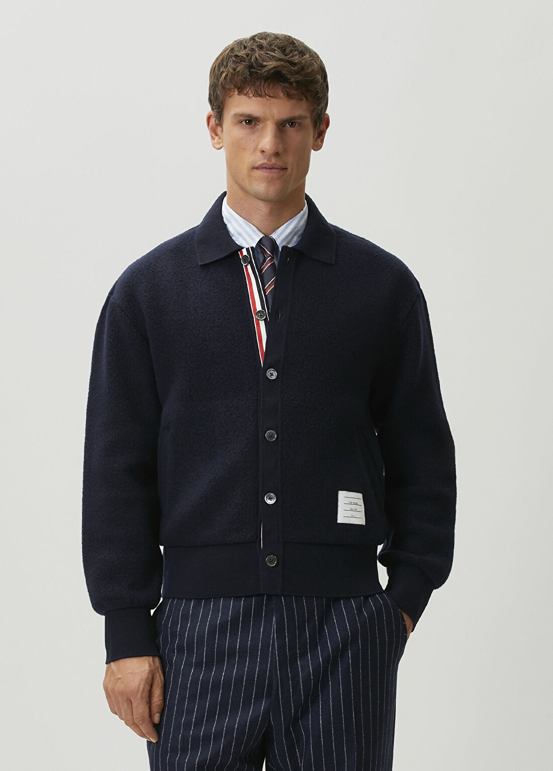 Thom Browne Lacivert Yün Triko Hırka