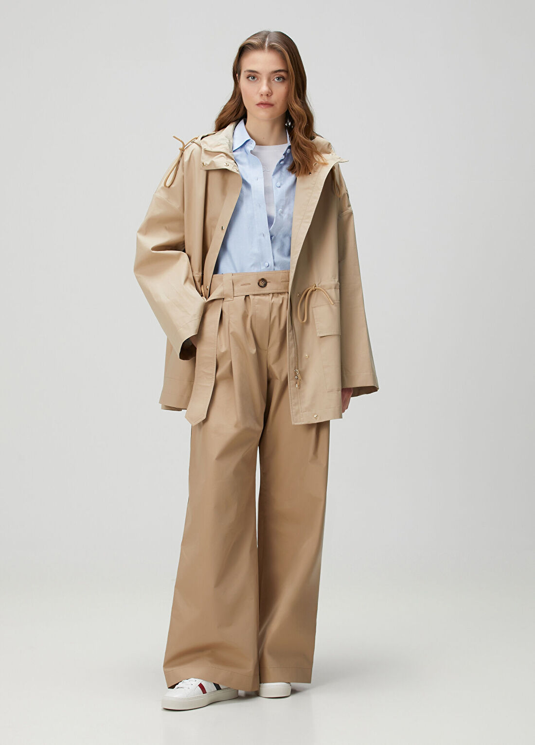Moncler Gaillon Camel Kapüşonlu Parka görsel 2