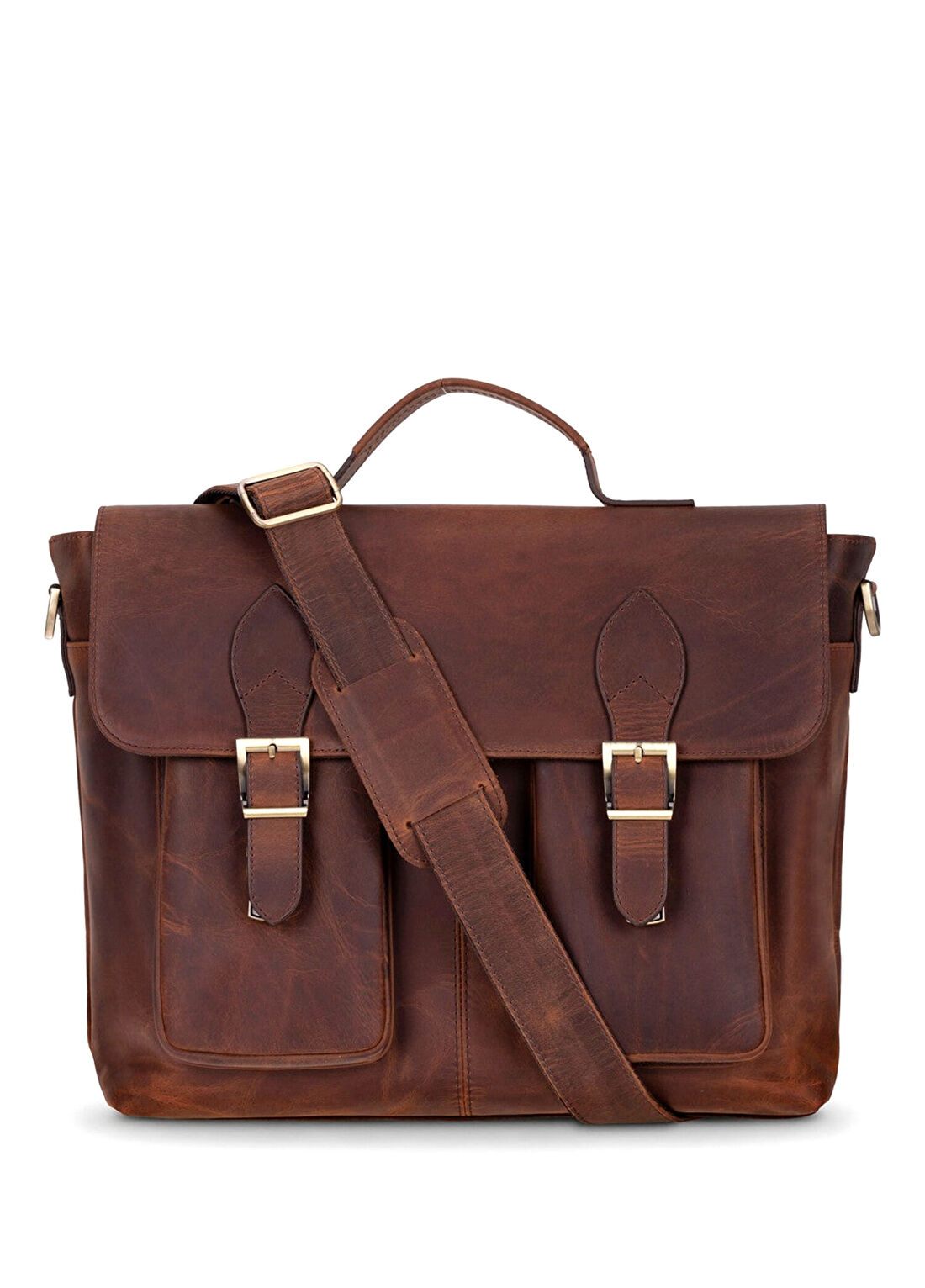 Bloominbag Rivoli Saddle Heritage Kahverengi Deri 13/14" Unisex Laptop ve Evrak Çantası