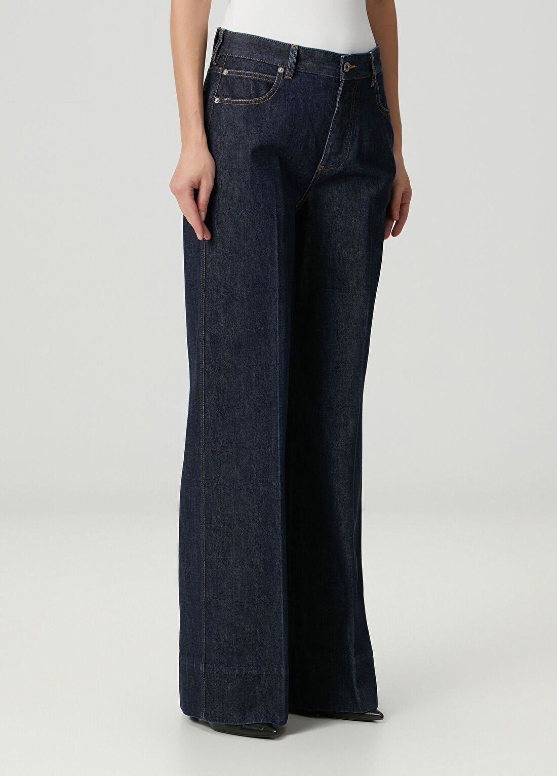 Bottega Veneta Koyu Mavi Jean Pantolon görsel 2