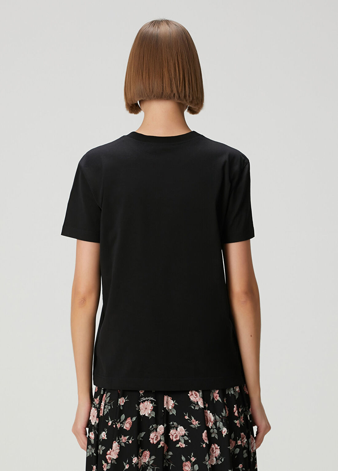 Dolce&Gabbana Siyah Logolu T-shirt görsel 4