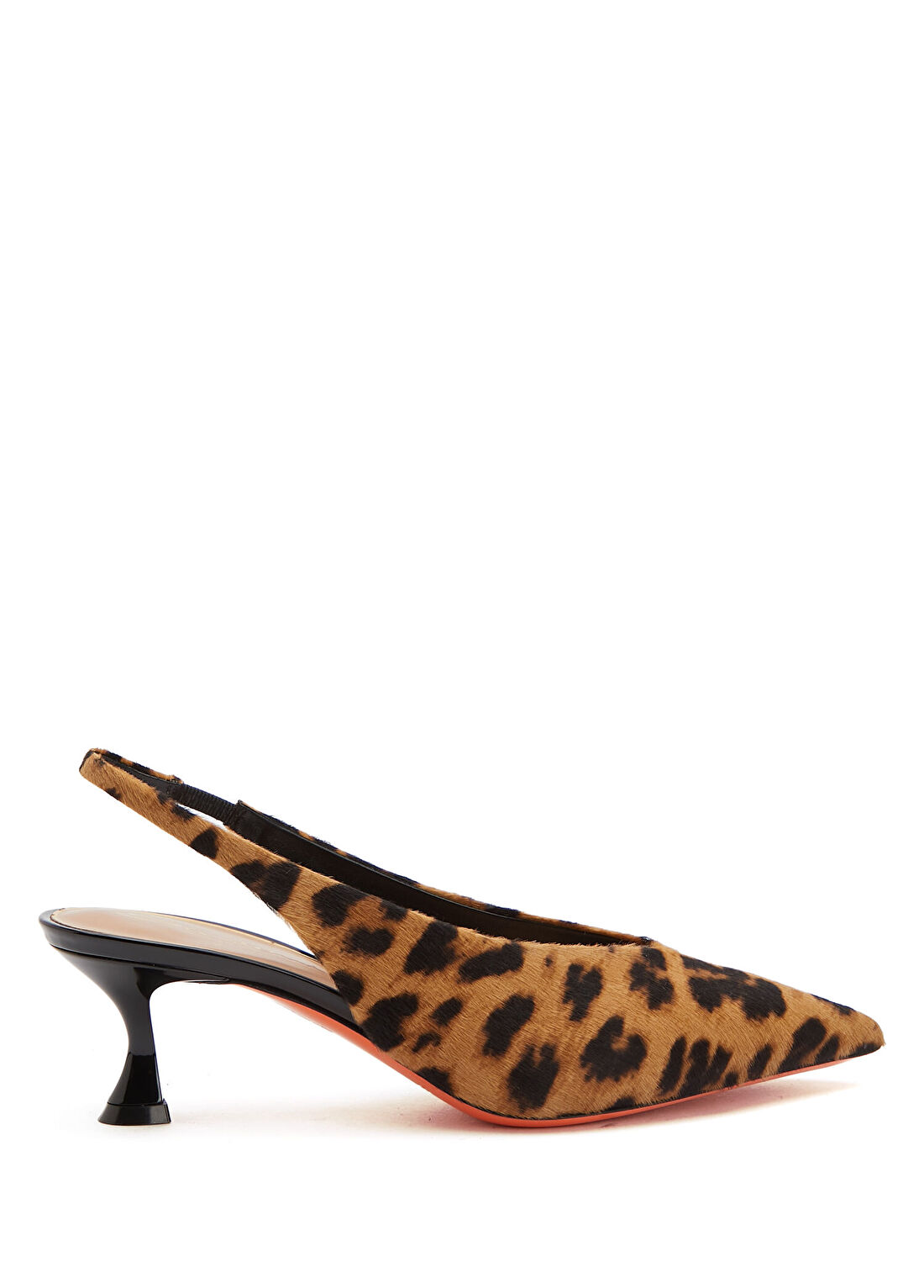 Santoni Nora Leopar Kadın Deri Topuklu Ayakkabı