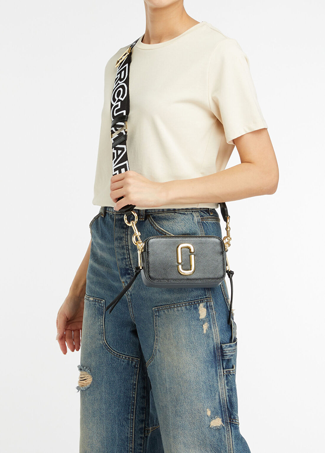 Marc Jacobs The Snapshot Siyah Kadın Deri Çanta görsel 2