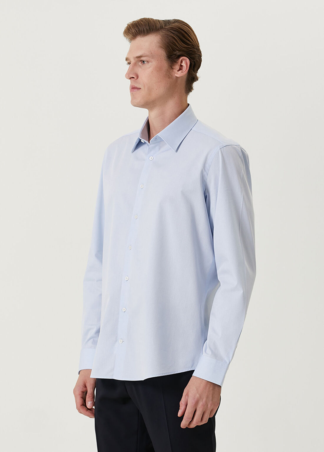 Beymen Bes Custom Fit Mavi Gömlek görsel 4
