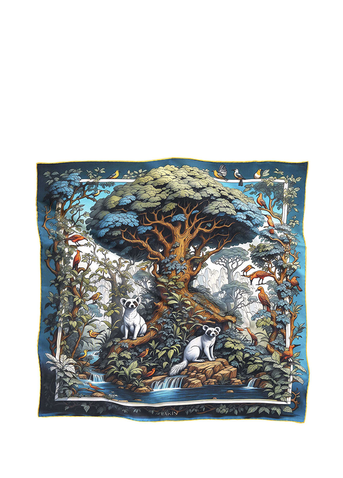 Lakin Wildwood Stories Twill İpek Kadın Fular 50 cm