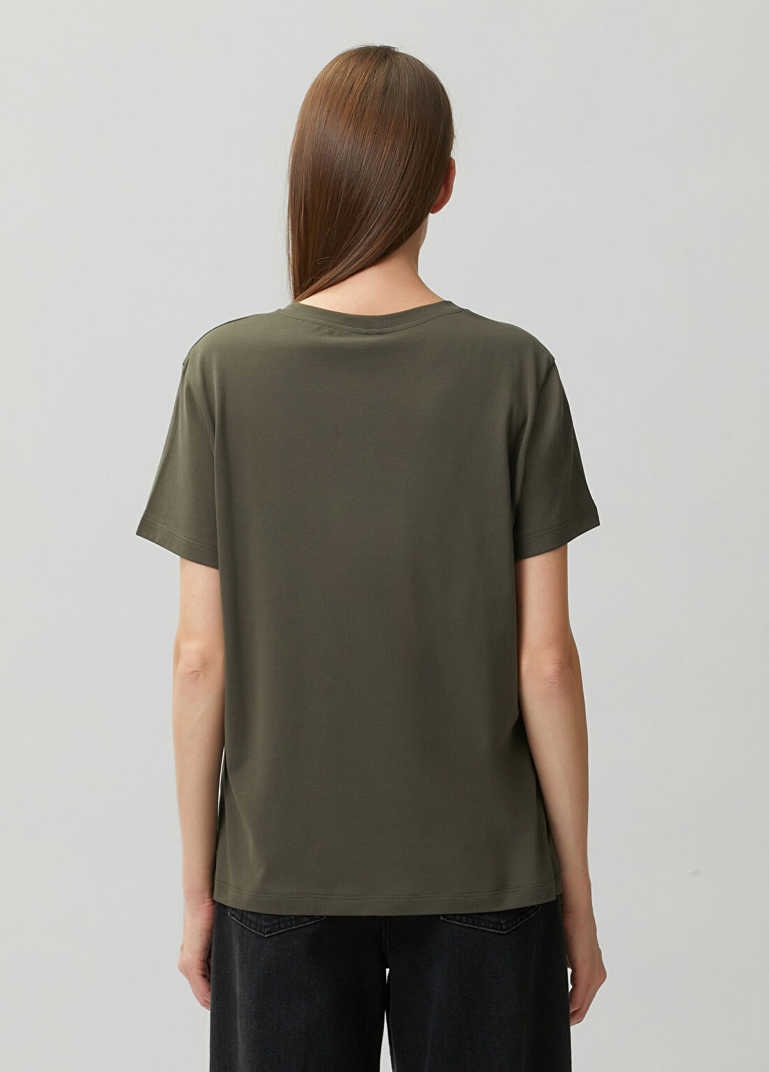 Fendi Haki Logo Baskılı T-shirt görsel 4