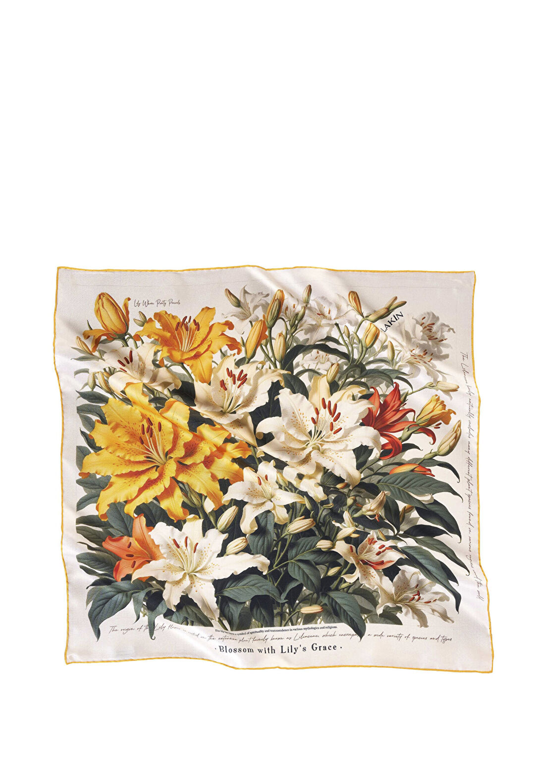 Lakin Lily's Grace Twill İpek Kadın Fular 50 cm