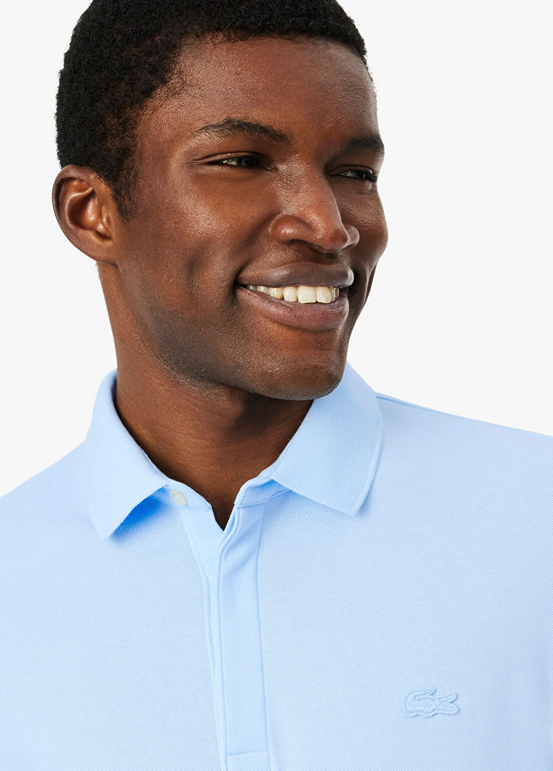 Lacoste Paris Açık Mavi Polo Yaka Regular Fit Kısa Kollu Erkek T-shirt görsel 2